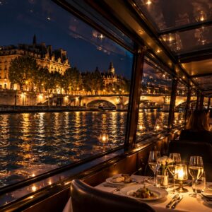 Jantar no Barco do Bateaux Parisiense